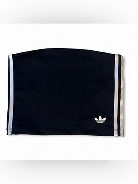 Adidas Originals 3-Stripes Tube Top Black White |Women’s Medium | NWT